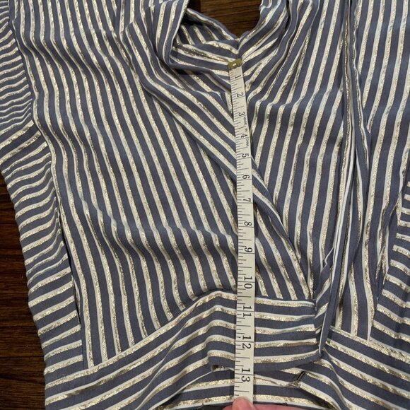 Eva Franco Anthropologie Sz 2 Wide Striped Regatta Pants Cropped Palazzo AN8019 - Picture 8 of 12